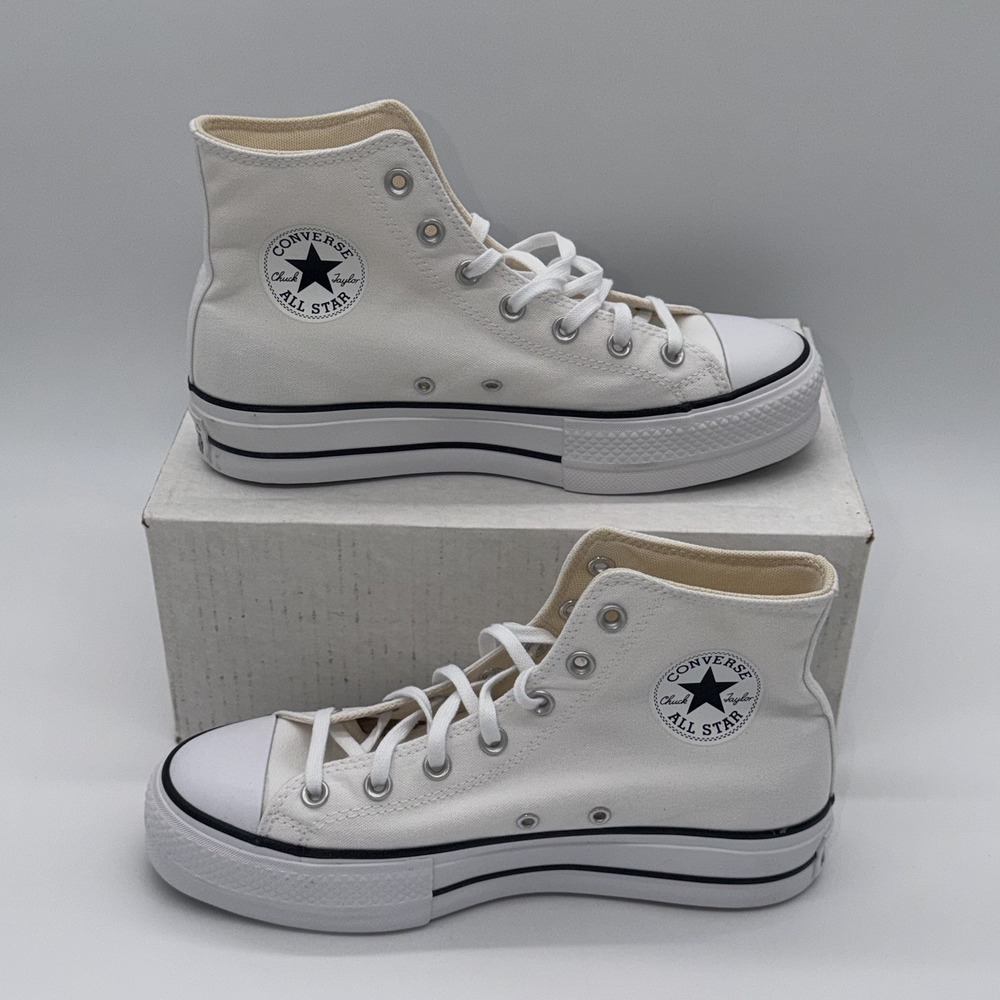 NEW Converse Chuck Taylor All Star Lift Hi Women's 9.5 White Black